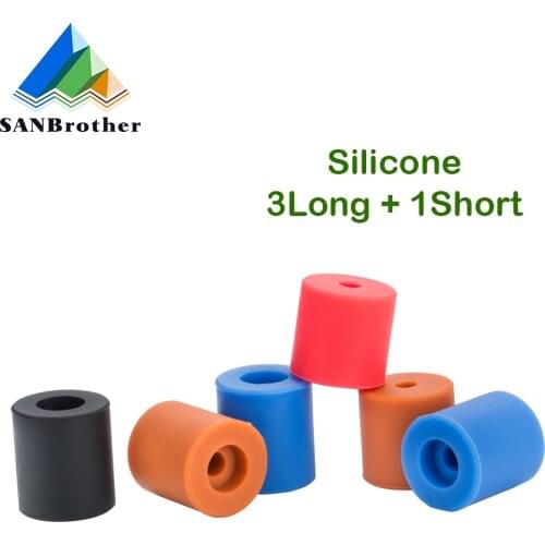 1set 3D Printer Parts High Temperature Silicone Solid Spacer Hot Bed Leveling Column 3pcs Long +1PC Short For CR10/CR10S Ender-3