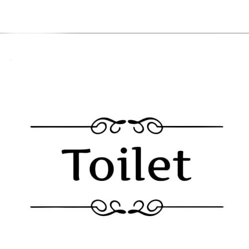 Toilet Door Wall Sticker Bathroom Decor Toilet Door Vinyl Decal Transfer Vintage Decoration Stickers For Bathroom Decals