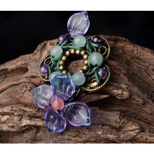 New item women brooch flowers scarf hat headdress decoration pin corsage beautiful ethnic jewelry Accessories brooches F022