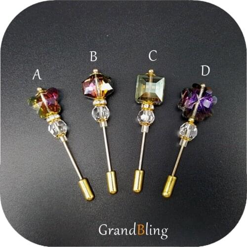 New Design of Beads Long Pins Brooch Handmade Hijab Pins