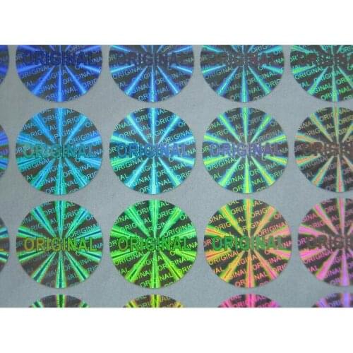 ORIGINAL Sticker Warranty Seal Laser Hologram Label Sticker Round Security Tamper Evident Warranty Anti-fake Stickers 1000pcs