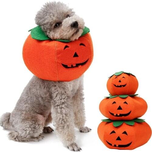 Pet Collars Halloween Pumpkin for Cats Small Dogs Cute Cosplay Pet Accessories Cute Neckband for Cat Puppy Dress Up