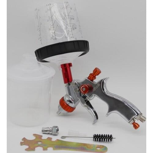 Spray Gun With Adapter And Pps Tank HVLP Spray Gun Auto Feed Paint Spray Gun 1.4/1.7/2.0mm Nozzle Szie Car Paint Airbrush