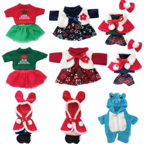 1pc Doll Clothes for 30cm Le Sucre Rabbit Bear Cat Plush Toys Sweater Dress Piggy Suit for 1/6 BJD Dolls Gifts for Girls