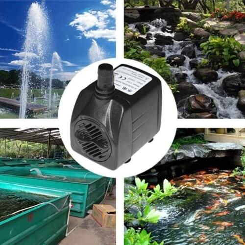 Pump Low Noise Submersible Fountain Pond Water Pump Aquarium Fish Tank Pond Wear Resistance Water Circulation EU/US