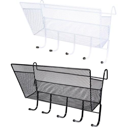 Bedside Storage Basket Hanging Basket Rack Hook Set Bedroom Bed Shelf for Book Phones Tissues Kitchen Shower Makeup