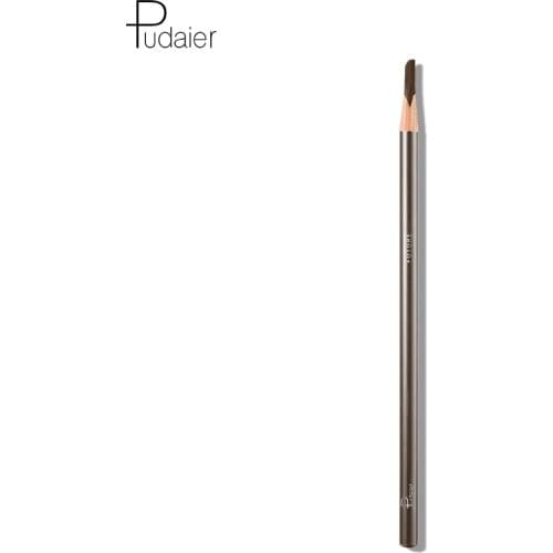 Pudaier Very Fine Eyebrow Pencil Wooden Waterproof Durable Black Brown Natural Solid Hard Core Eyebrow Pen Hot Selling