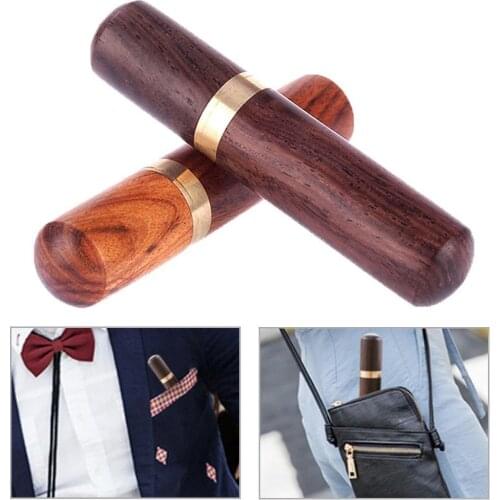 Hand Needle Storage Tube Manual DIY Handmade Leather Tool Needle Tool Sewing Storage Ebony Box Rosewood Hand Embroidery H0H5