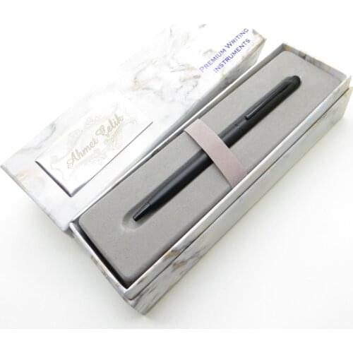 Wings Marble T124 Matte Black Touch Ball Pen | İsme Special Pen | Gift Pen