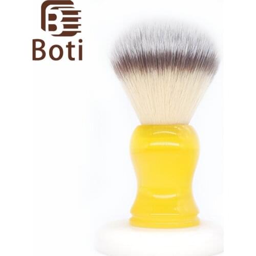 Boti Beard Brush-Lemon Candy Handle With Pink 3 Color Bulb Shape Synthetic Hair Knot Whole Shaving Brush Mens Beard Clean Kit