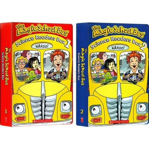 The Magic School Bus Science Readers Box 1 & 2, Kids Coloring Reading Story Books for Children Book Set Educational Toys