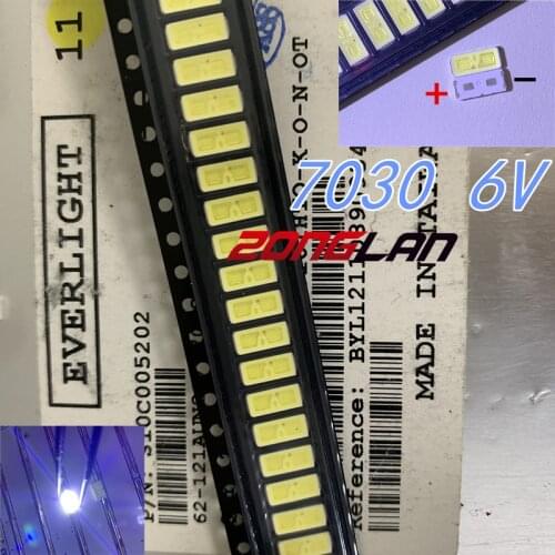 50PCS EVERLIGHT LED 7030 LED Backlight TV High Power 1W 6V LED Backlight Cool white For LED LCD TV Backlight Application