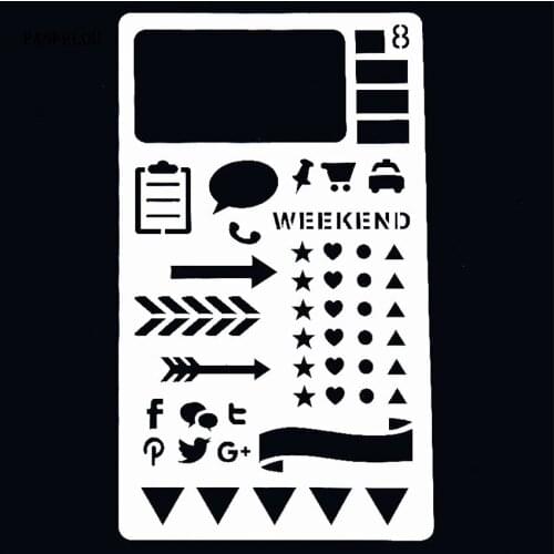 WORDPAD scrapbook stencils spray plastic mold shield DIY cake hollow Embellishment printing lace ruler Valentines Day