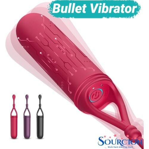Sourcion Female Bullet Vibrator for Women Masturbator Dildo Vagina Massage G-Spot Stimulate Powerful Vibration Thruster Sex Toys