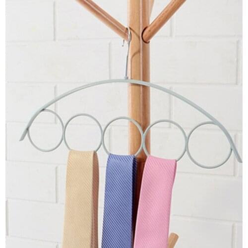 1PC 5 Hole Scarf Wraps Shawl Storage Hanger Ring Rope Slots Ring Ties Hanger