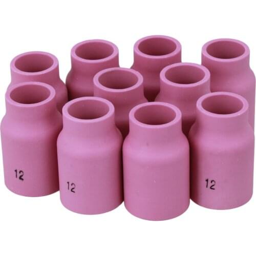 10/5Pcs 53N87 12# Alumina Shield Cup TIG Welding Torch Nozzle Fits For WP 17 18 26