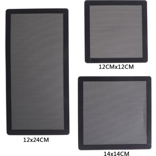 12x12 14x14 12x24cm Computer PC Case Cooling Fan Magnetic Dust Filter Mesh Net Cover Computer Guard PVC cooling fan antidust net