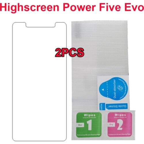 2PCS Tempered Glass For Highscreen Power Five Evo Mobile Phone LCD Film Case for Highscreen Power 5 Evo Case Glass Protector