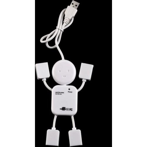 2020 Newest Humanoid 4 Port Hub High-Speed USB 2.0 Splitter Cable Adapter for Laptop PC drop Shipping