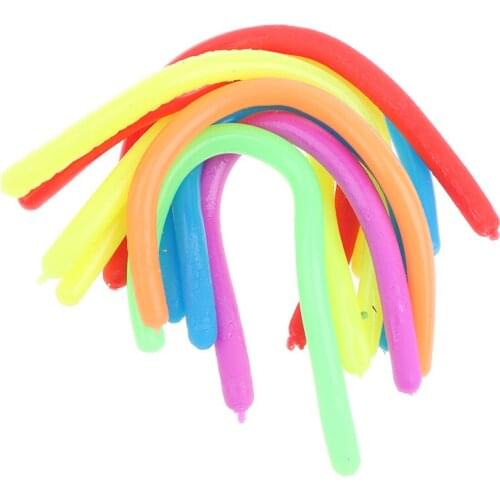 5 pcs 22.5cm Soft Rubber Noodle Elastic Rope Toys Stretch String Decompression Toy Stretchy String Fidget Relief Stress Vent Toy