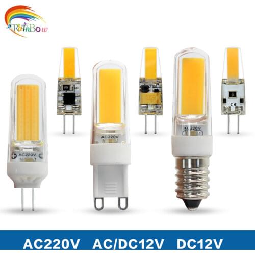 6PCS/Lot Lampada led G4 G9 E14 AC/DC 12V 220V 3W 6W 9W COB LED E14 Bulb G9 Lighting Lights replace Halogen Spotlight Chandelier
