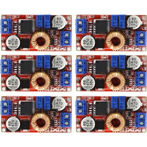 6PCS Lithium Battery Charger Module Board 5A DC to DC CC CV Step-Down Charging Board Module Buck Converter Board