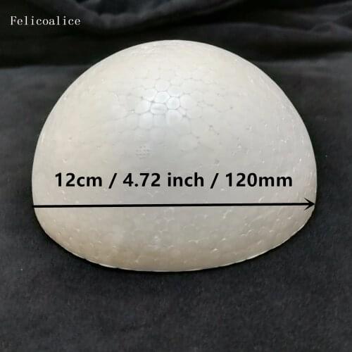 8pcs White Modelling Half Polystyrene Styrofoam Foam Ball Spheres For New DIY Crafts Supplies Half Foam balls 12cm/4.72 inch