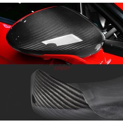 Car Side Rearview Rear View Mirror Cover 100% Real Carbon Fiber Rearview Mirror For Porsche Panamera 971 970 2014-2020 LHD