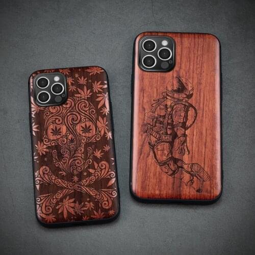 Natural Wood Case For Samsung Galaxy S21 Ultra Note 20 S10 S20 S21 Plus 100% Wood Case For iPhone 12 Pro 11 7 8 Plus X XR XS Max