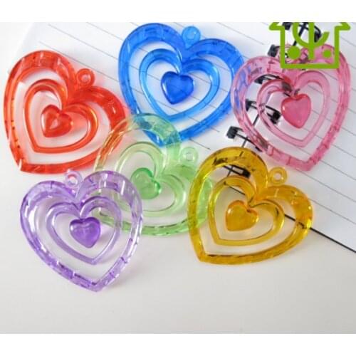 DIY wind bell accessories handmade material pendant love wind bell pendant 52mm heart to heart