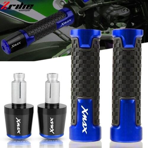 For Yamaha XMAX 125 250 300 400 X MAX 2017 2018 Motorcycle Accessories 7/8" 22MM Handlebar Hand Grips Handle Bar End Cap Plug