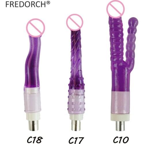 Fredorch Feel True Small Penis Double Doildo Sex Machine Attachment Adult Toys Accessories