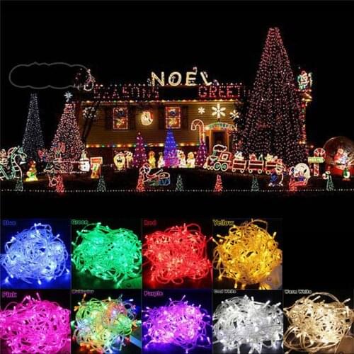White/Red/Warm White/Purple 10M 100Leds /20M/30M/50M/100M Christmas Tree Garland Fairy String Lights Chain Decoration Lighting