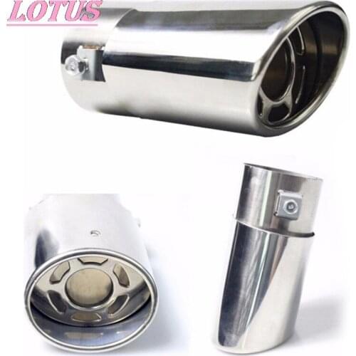 Chrome Trim Modified Car Liner Pipe Stainless Steel Car Exhaust Muffler Tip Pipe Exhaust System。1pc