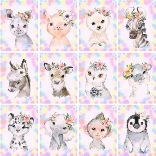 HUACAN DIY Diamond Painting New Animal Owl Pictures Of Rhinestones Diamond Embroidery Cross Stitch Penguin Mosaic Home Decor