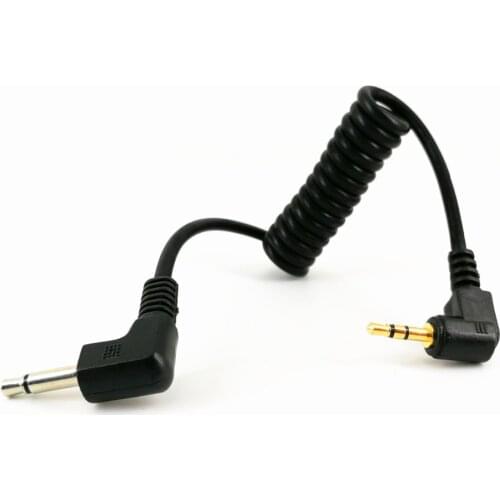 2.5-3.5 2.5mm Male to 3.5mm Male Sync Cable Cord for Studio Photography Strobe Flash Speedlite 3.5-2.5