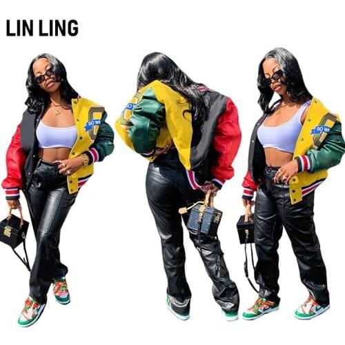 LINLING Classic PU Leather Pants High Quality Leisure Fashion Street Style Tight Elastic High Waisted Pants No Split Skin