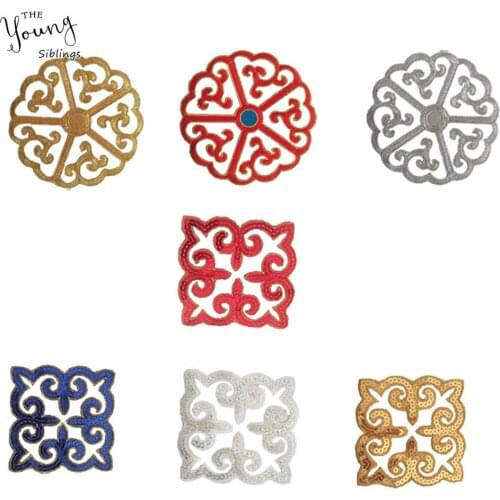 New Arrive Hot glue patch Sequin Embroidery Clothing Applique DIY Iron on patch Clothing Decorative Badges Accessories Stickers