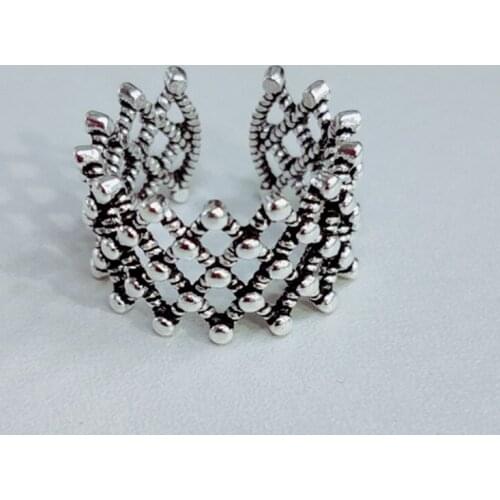 Miuoxion Retro Geometric Cross Point Network Ring Fashion Personality Jewelry For Women Feature Namour Charm Gift All Seasons