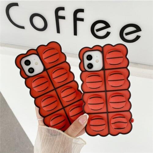 Creative Basketball iPhone case Push bubble Thinking Chess Toy for 6/7/8plus X Xs XR 11/12promax SE Childrens Educational Toys
