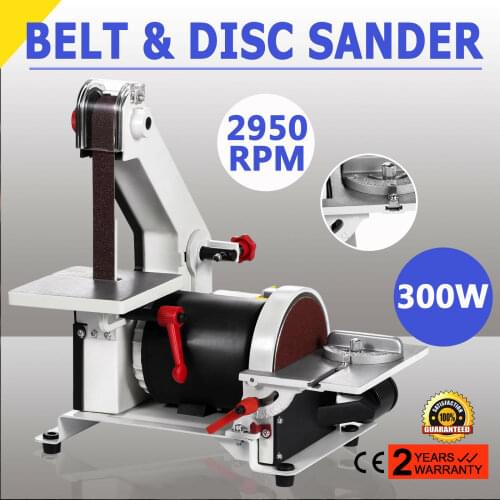 1"x30" Belt Sander 5" Disc Sander 300W Grinder Linisher Bench Sanding Machine