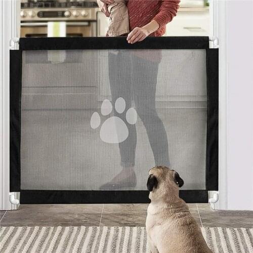 Pet Magic Gate for Dogs Cat Fence Indoor Safety Guard Portable Isolation Net Gates for Pets Dog Accessories Ingenious Mesh