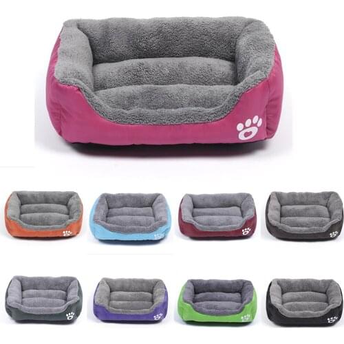 Cute Pet Bed For Dog Warm Coral Fleece Winter Beds For Dogs Doghouse Mat Very Soft Fluffy Pet Supplies House Kennel Multi-color