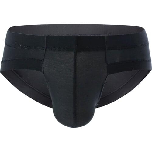 Mens Underwear Ice Silk Briefs Sexy Panties Male Mens Bikini Super Soft Brief Ice Silk Penis Pouch Jockstrap Underpants