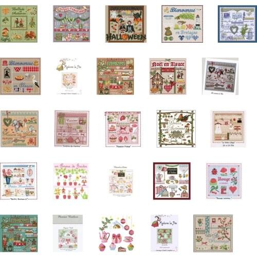Lafite Series 4 patterns 2 Counted Cross Stitch DIY Cross Stitch Kits Embroidery Needlework Sets