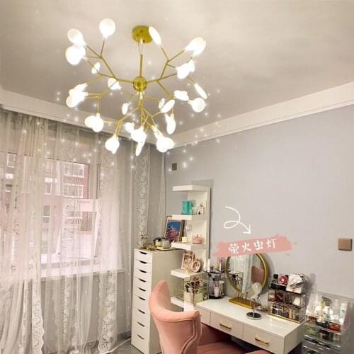 Nordic chandelier living room lamp creative personality firefly lamp modern minimalist bedroom dining room study branch lighting
