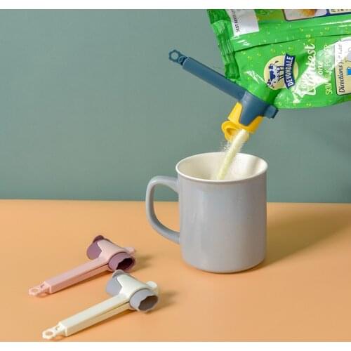Portable Snack Seal Milk Powder Clamp Discharge Nozzle Food Storage Plastic Clips Clamp For Sealing Bag Kitchen Tool Accessories