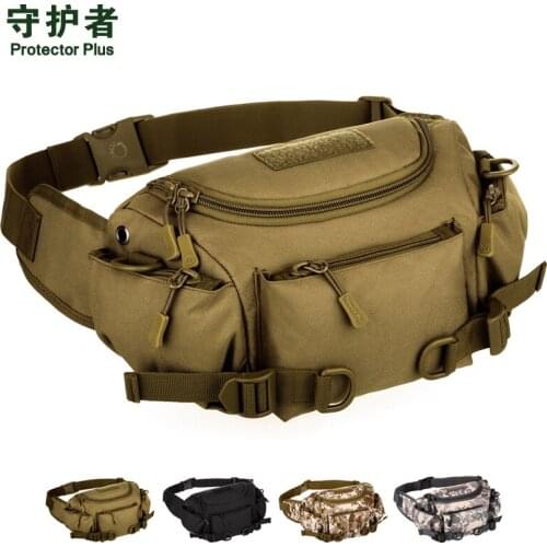 Waterproof Nylon Tactical Waist Pack Bag Military Fanny Packs Hip Belt Bag Pouch Daily Life Hiking Climbing Outdoor Fishing