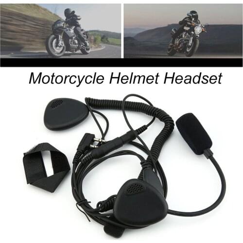PTT wire-controlled motorcycle helmet headset supports dual-channel voice Mic for Kenwood TYT Baofeng UV-5R RETEVIS H777 PUXING