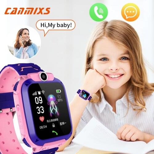 Q12 Kids SOS Smart Watch 2G Sim Card Call Smart Girls Phone Watch IP67 Waterproof Baby Childrens Boys Smartwatch Gift Clock